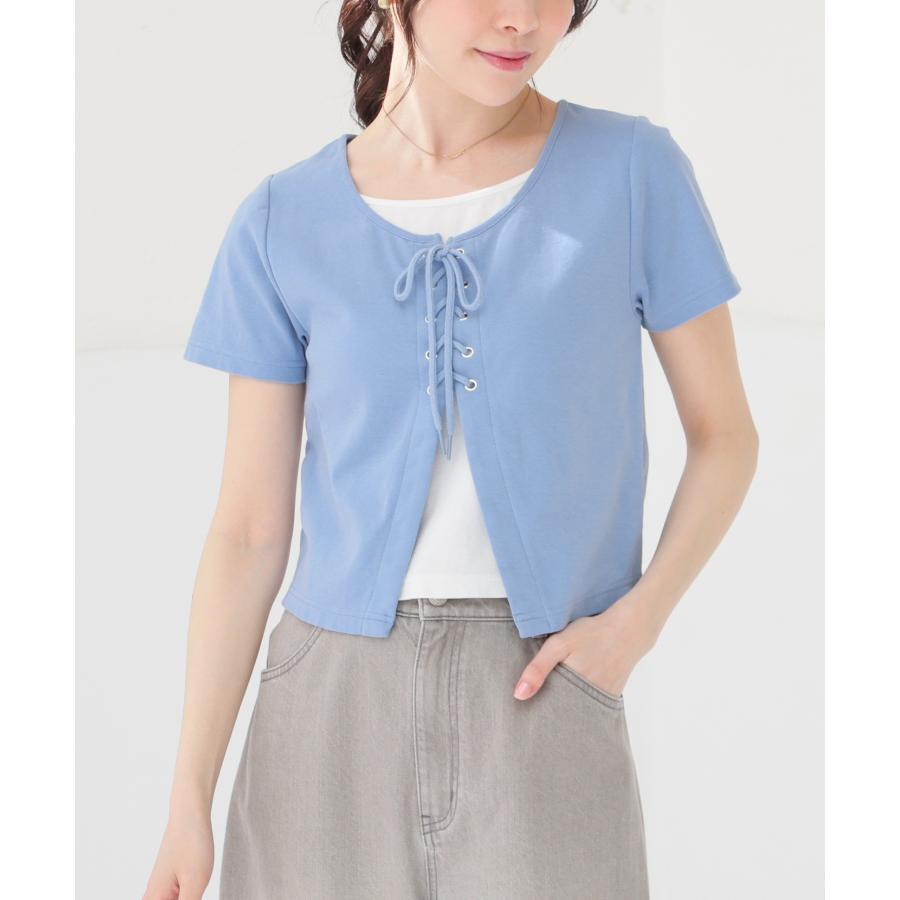 Honeys（ハニーズ） トップス カットソー 半袖 レースアップ