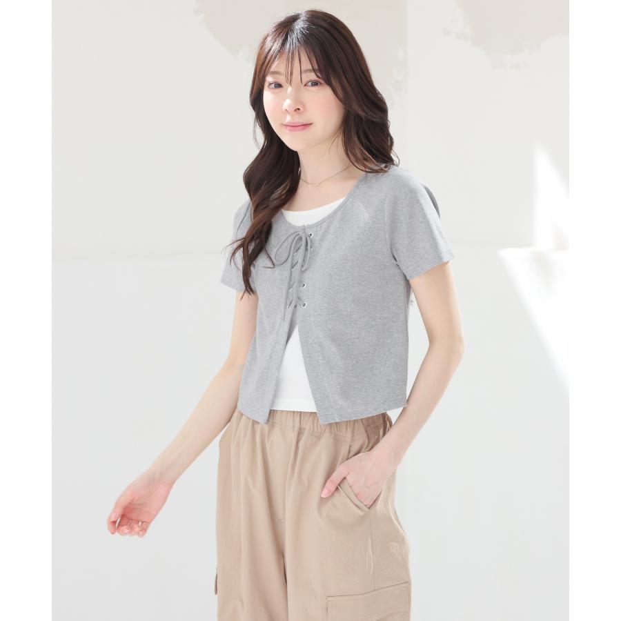 Honeys（ハニーズ） トップス カットソー 半袖 レースアップ