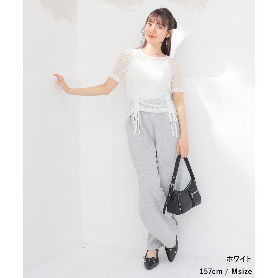 Honeys（ハニーズ） カットソー 半袖 ストレッチ コンパクト ガーリー