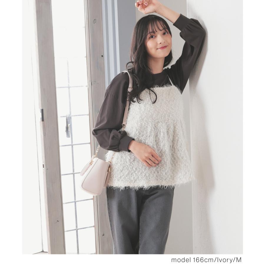 Honeys 20%OFF対象☆トップス キャミソール フェザー ギャザー Honeys 20%OFF対象☆トップス キャミソール フェザー ギャザー