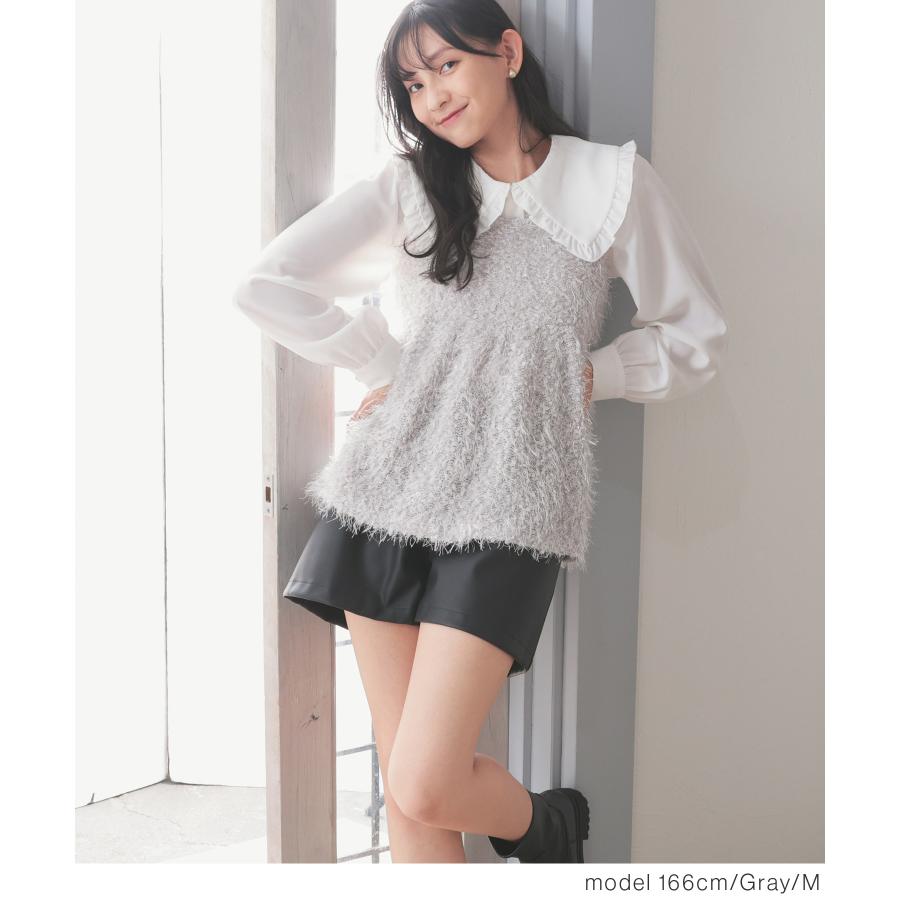 Honeys 20%OFF対象☆トップス キャミソール フェザー ギャザー Honeys 20%OFF対象☆トップス キャミソール フェザー ギャザー
