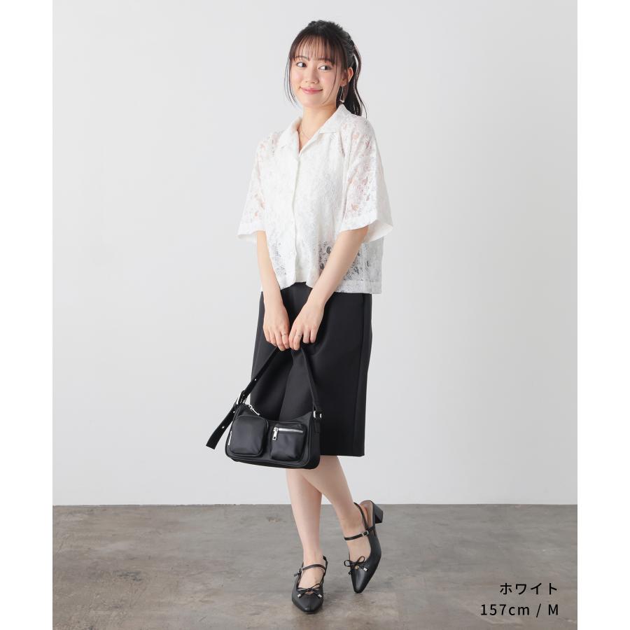 Honeys（ハニーズ） トップス シャツ カーディガン 半袖 総レース 花柄