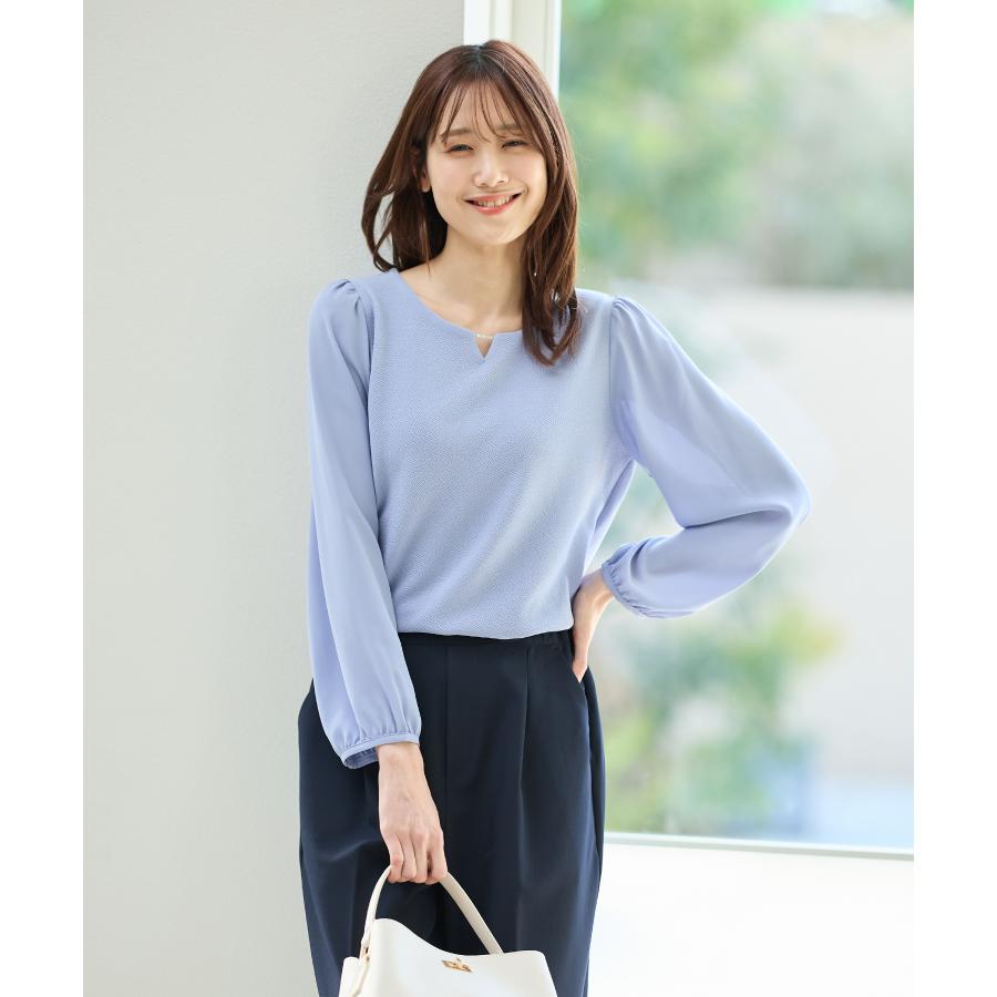 Honeys トップス カットソー 長袖 大きいサイズ オフィス きれい