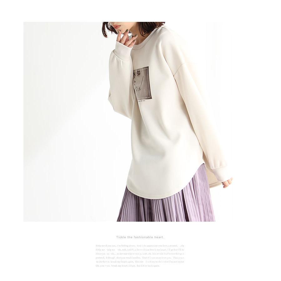 チュニック トップス 長袖 レディース 大人可愛い プリント カジュアル 秋 冬 Sale Honeys ハニーズ フォトチュニック ハニーズ オンラインショップ 通販 Paypayモール