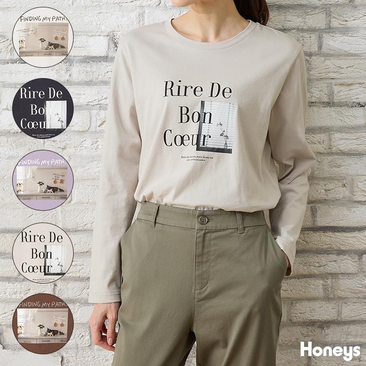 Honeys（ハニーズ） トップス Tシャツ ロンT 長袖Tシャツ フォト