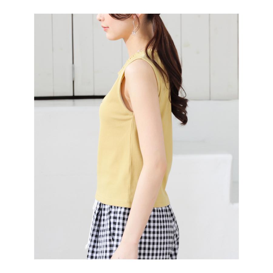 h.HONEY タンクトップ カットソーフリルベスト ゴスロリ Honeys（ハニーズ） トップス タンクトップ ロゴ フリル コンパクト