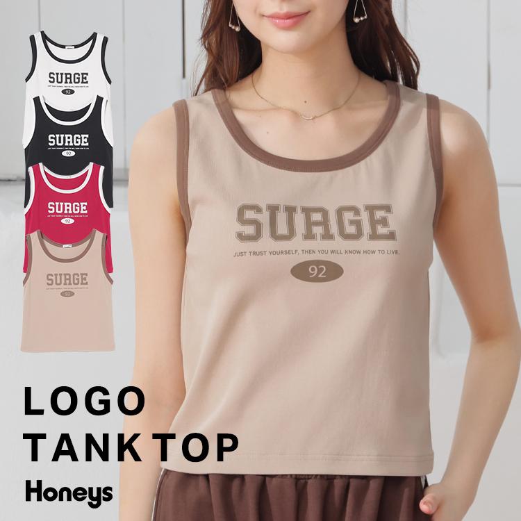 Honeys（ハニーズ） トップス タンクトップ ロゴ 配色 パイピング