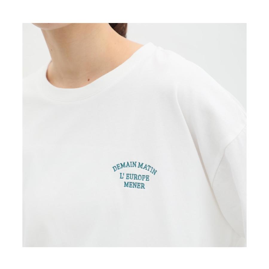 トップス Tシャツ ロゴT 半袖 オーバーサイズ UVカット 綿100％ カジュアル レディース 夏 Honeys ハニーズ 刺繍ロゴゆるＴシャツ｜honeys-online｜17