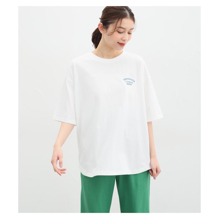 トップス Tシャツ ロゴT 半袖 オーバーサイズ UVカット 綿100％ カジュアル レディース 夏 Honeys ハニーズ 刺繍ロゴゆるＴシャツ｜honeys-online｜15