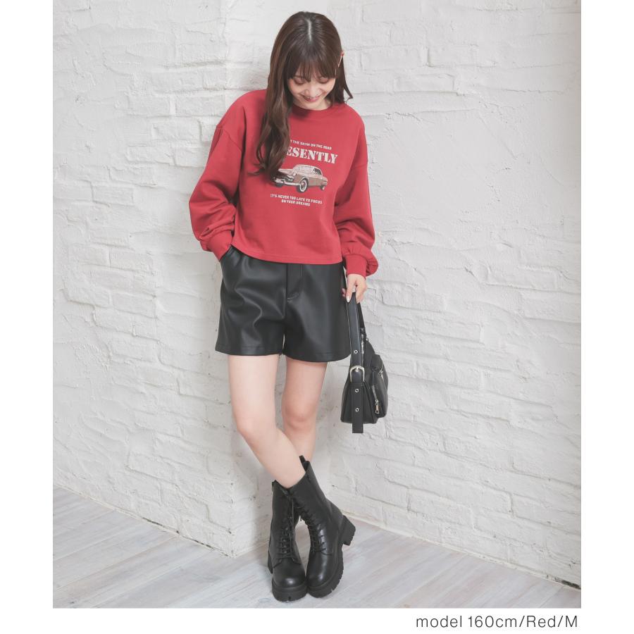 Honeys（ハニーズ） トップス スウェット 長袖 裏毛 綿 ゆったり