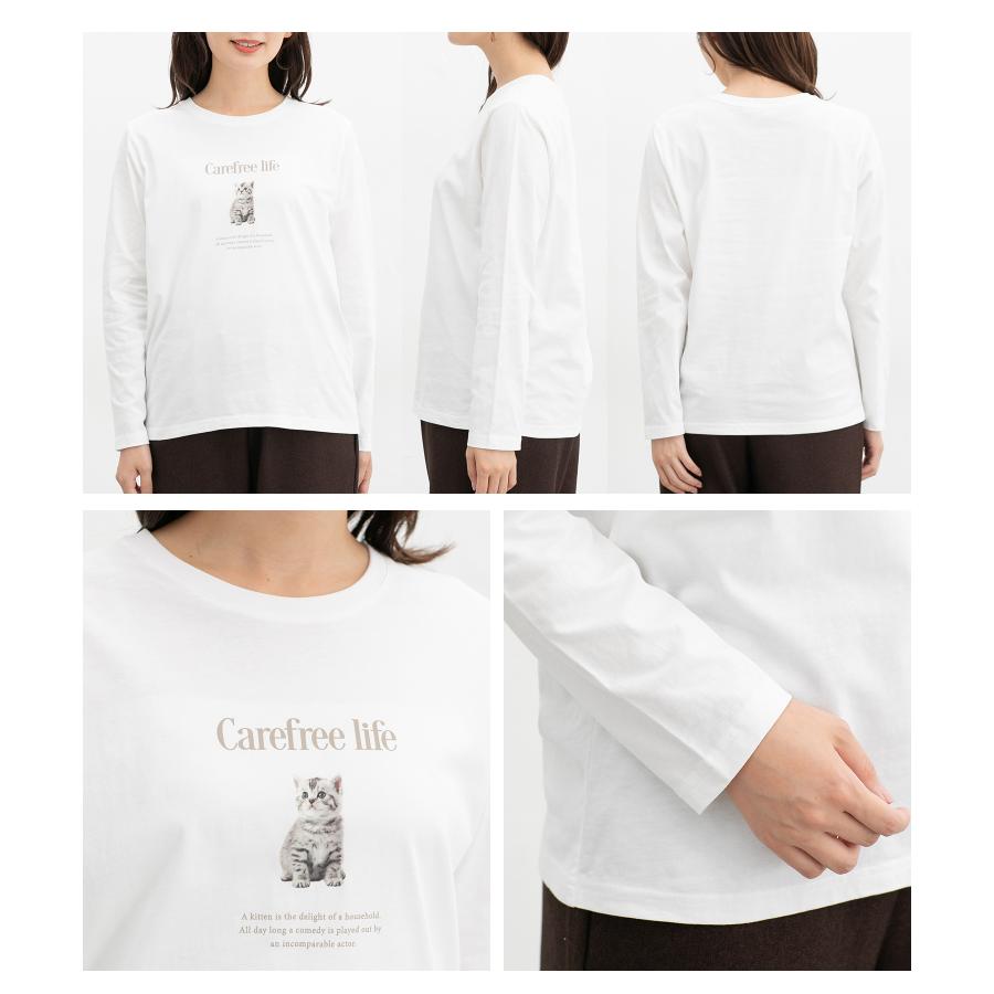 Honeys トップス カットソー 長袖 コットン 綿 Tシャツ ロンT 長袖T  