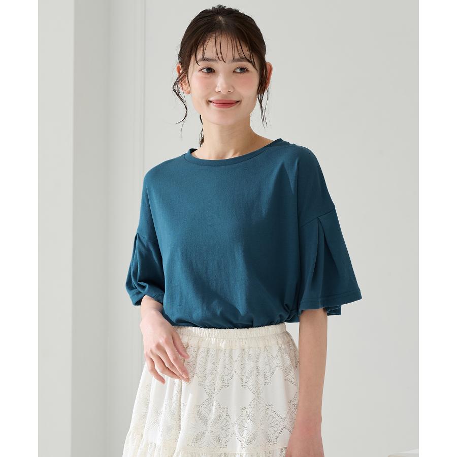 Honeys（ハニーズ） トップス 5分袖Tシャツ カットソー 接触冷感 ハニ