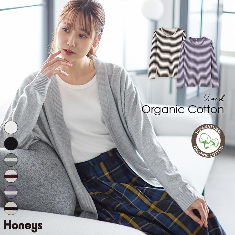 Honeys（ハニーズ） トップス カットソー 長袖 オーガニックコットン T