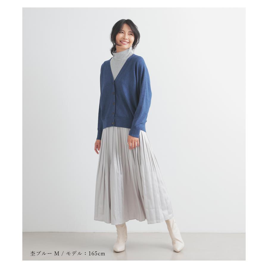 Honeys トップス カーディガン 長袖 ドルマン袖 Vネック ウール