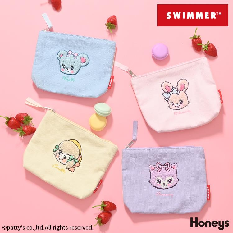 Honeys（ハニーズ） バッグ 鞄 ポーチ SWIMMER サガラ刺繍 キャンバス