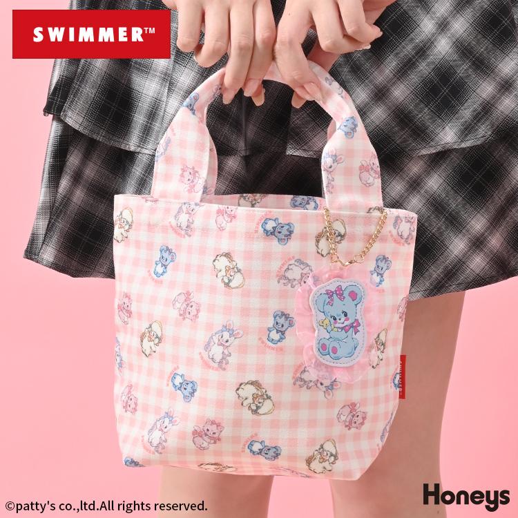 Honeys（ハニーズ） トートバッグ バッグ 鞄 SWIMMER 総柄 キャンバス