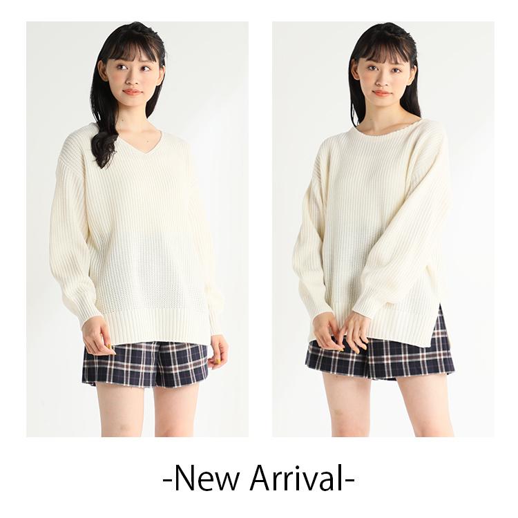 トップス ニット レディース 長袖 2way ルーズ 秋 冬 Sale セール Honeys ハニーズ スリット入りプルオーバー Web限定llサイズ有 ハニーズ オンラインショップ 通販 Paypayモール