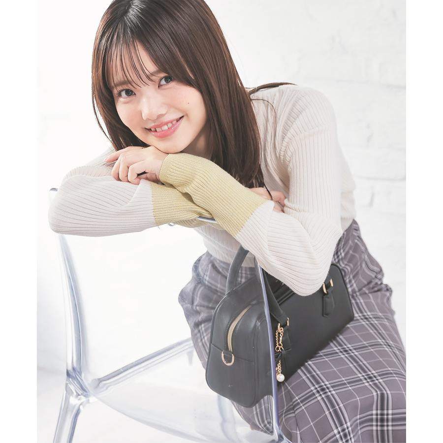 Honeys（ハニーズ） トップス セーター 長袖 クルーネック ラメ糸入り