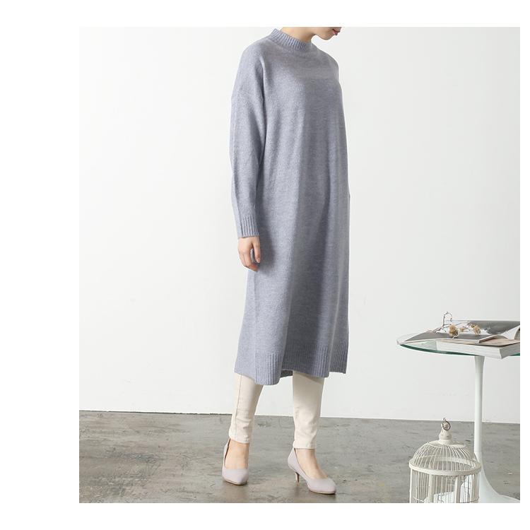 ワンピース ニットワンピ 長袖 ハイネック あったか スリット 無地 レディース 秋 冬 Sale セール Honeys ハニーズ ハイネックワンピース ハニーズ Paypayモール店 通販 Paypayモール
