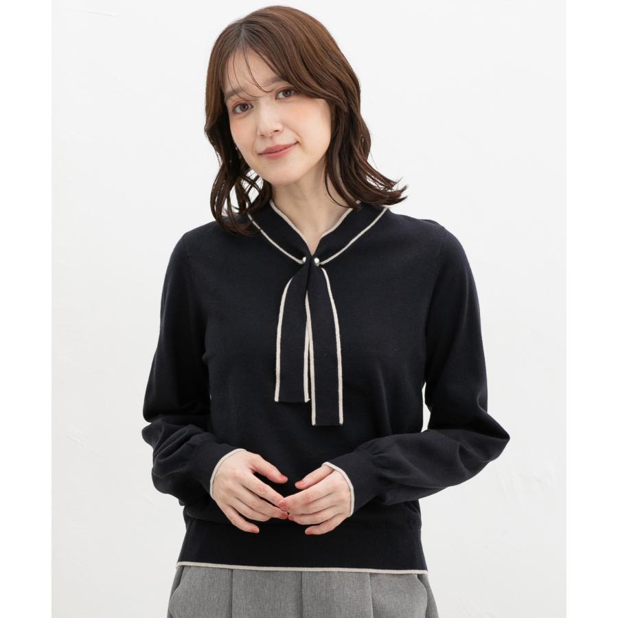 新品未使用 バイカラーニットトップス　ハニーミュウ黒 AZUL BY MOUSSY | ラメバイカラーニットトップス (ニット ) |SHEL'TTER
