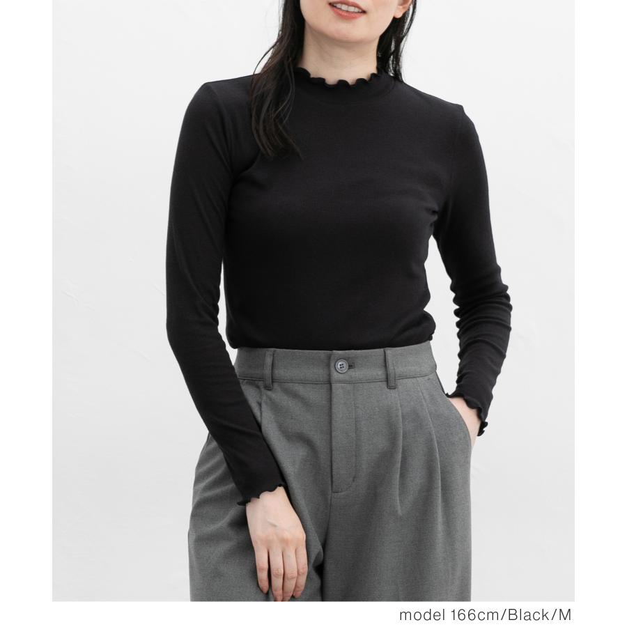 トップス カットソー 長袖 Tシャツ ロンＴ 長袖Tシャツ ハイネック 小顔効果 レディース Honeys ハニーズ メローハイネックＴシャツ | Honeys | 11