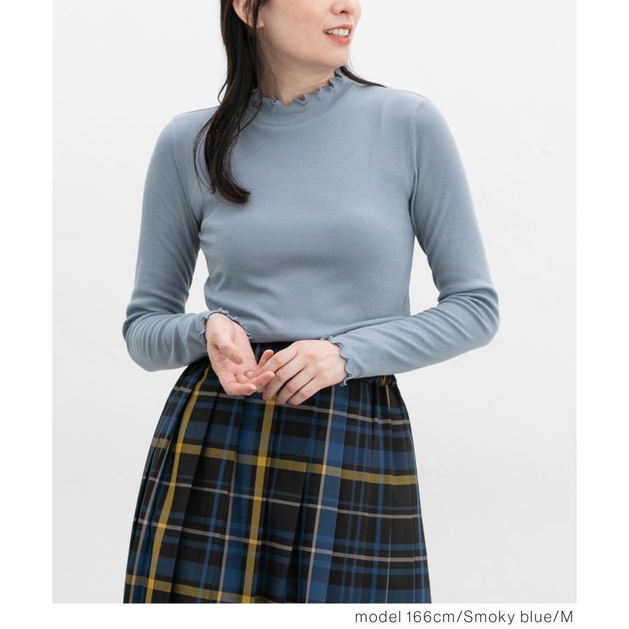 トップス カットソー 長袖 Tシャツ ロンＴ 長袖Tシャツ ハイネック 小顔効果 レディース Honeys ハニーズ メローハイネックＴシャツ | Honeys | 13