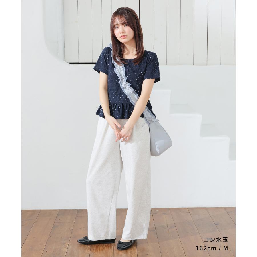 Honeys（ハニーズ） トップス カットソー 半袖 フリル ヘンリーネック