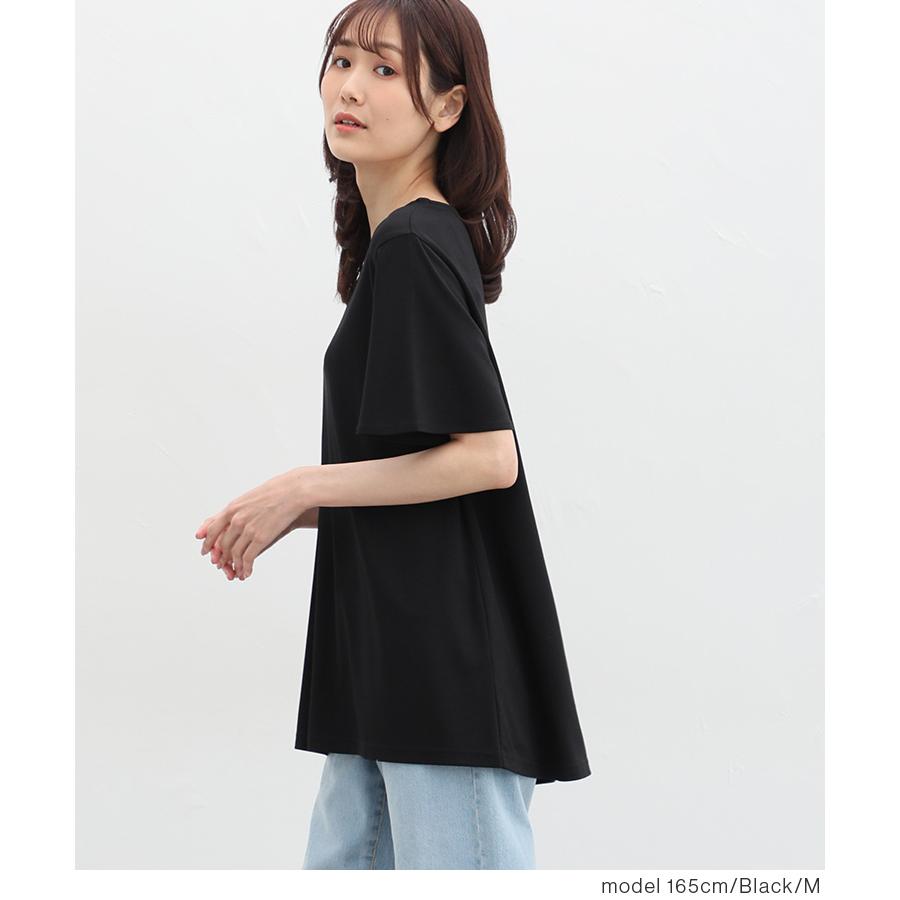 トップス カットソー Tシャツ 半袖 チュニック丈 接触冷感 UVカット 体型カバー レディース 夏 Honeys ハニーズ Ａラインチュニック｜honeys-online｜07