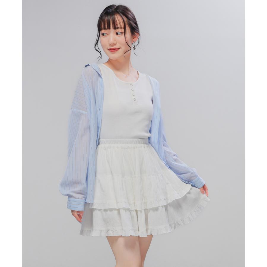 Honeys（ハニーズ） トップス タンクトップ UVカット ヘンリーネック
