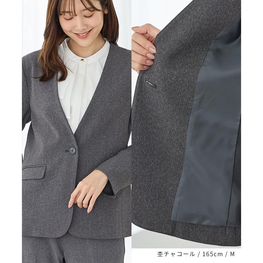 Honeys アウター ジャケット ノーカラージャケット セットアップ