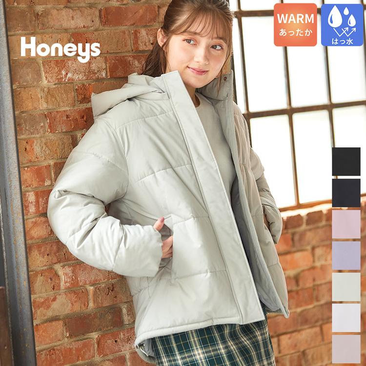アウター ブルゾン フード 撥水 中綿 あったか レディース 冬 Honeys ハニーズ ファイバーダウンブルゾン ハニーズ Yahoo 店 通販 Yahoo ショッピング
