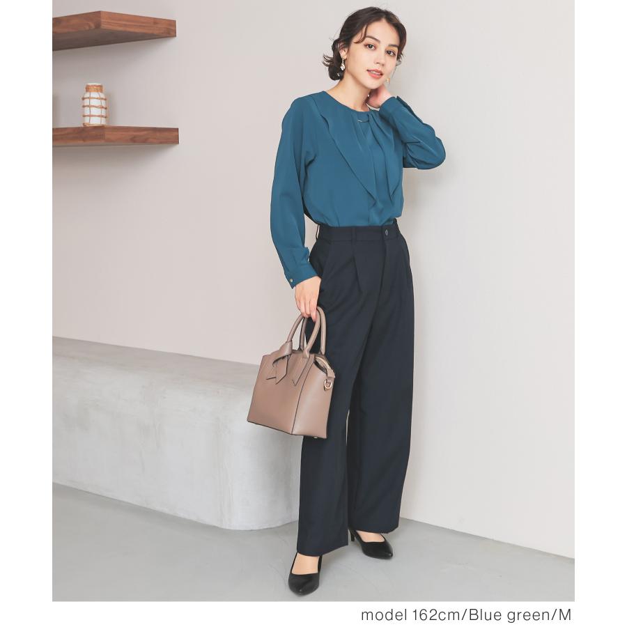 Honeys（ハニーズ） トップス 長袖 アクセサリー付き ラッフルフリル