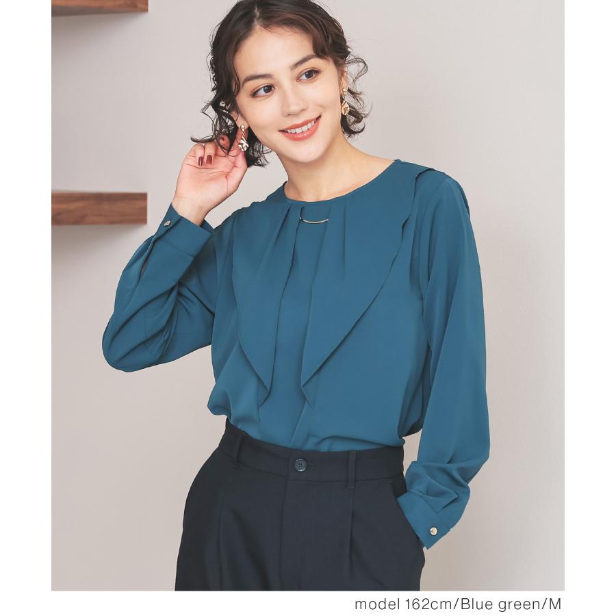 Honeys（ハニーズ） トップス 長袖 アクセサリー付き ラッフルフリル