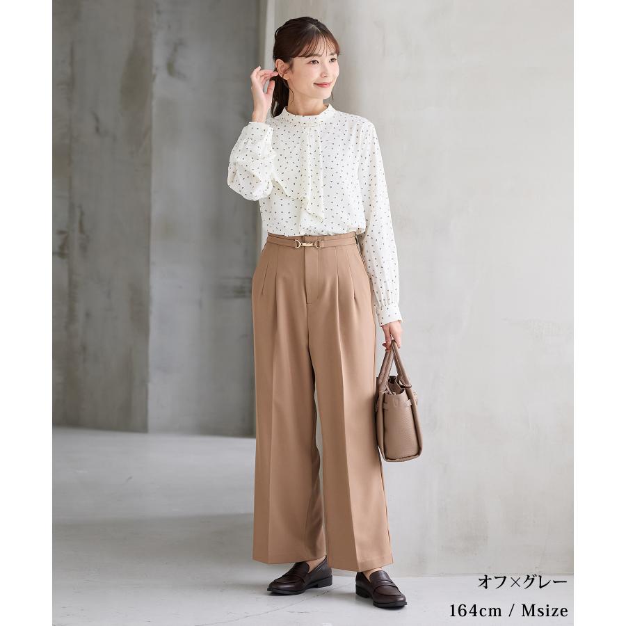 Honeys（ハニーズ） トップス ブラウス 長袖 大きいサイズ オフィス 