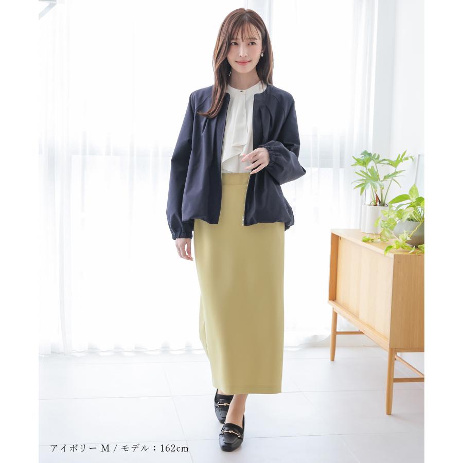 Honeys（ハニーズ） トップス ブラウス 長袖 ボウタイ ケープ風 再生