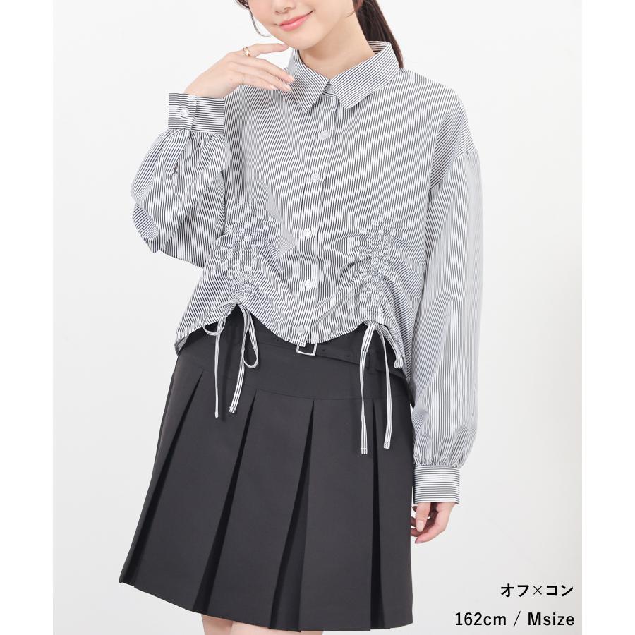 Honeys（ハニーズ） トップス ブラウス 長袖 再生ポリエステル 無地