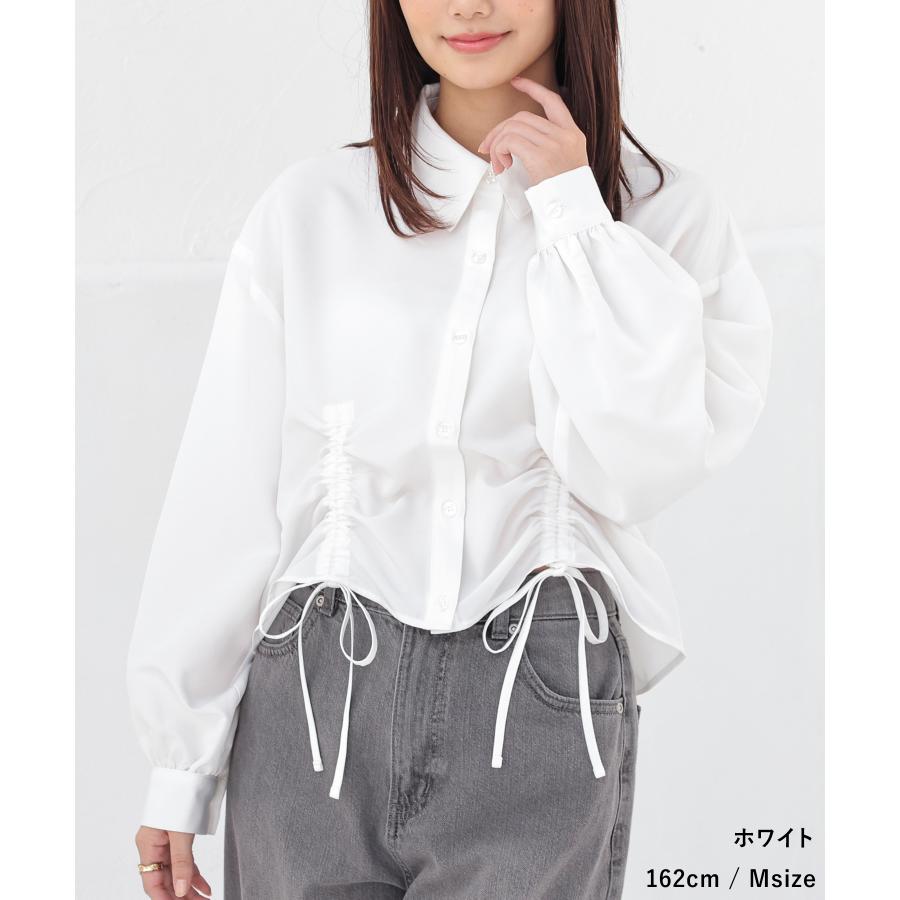 Honeys（ハニーズ） トップス ブラウス 長袖 再生ポリエステル 無地