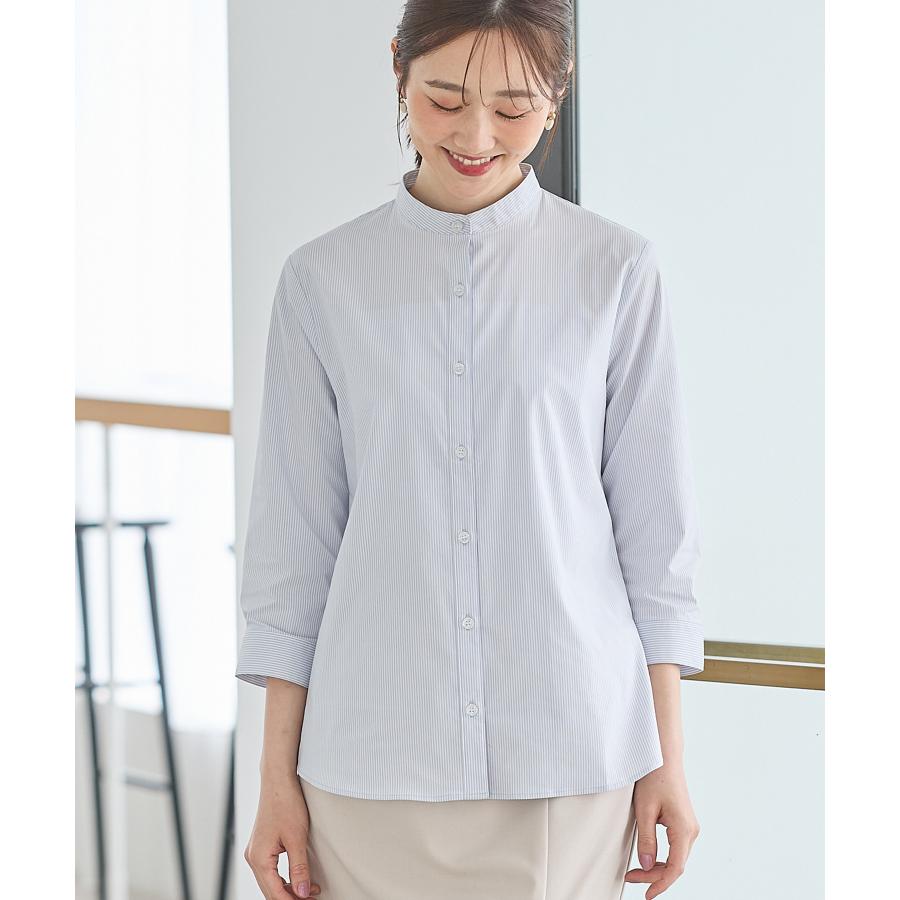 シャツ/ブラウス(長袖/七分) MEDI MALAGA OVER SHIRT Honeys（ハニーズ） トップス シャツ マオカラーシャツ ブラウス
