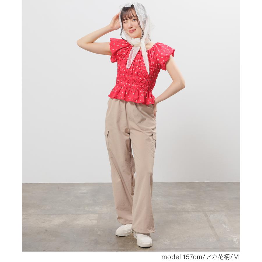 Honeys（ハニーズ） トップス ブラウス 半袖 再生ポリエステル