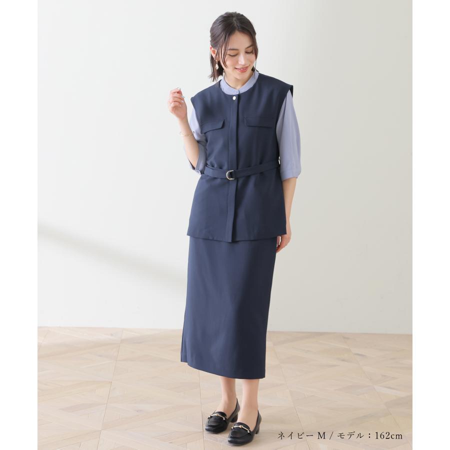 Honeys（ハニーズ） アウター ジレ ベスト セットアップ ノーカラー