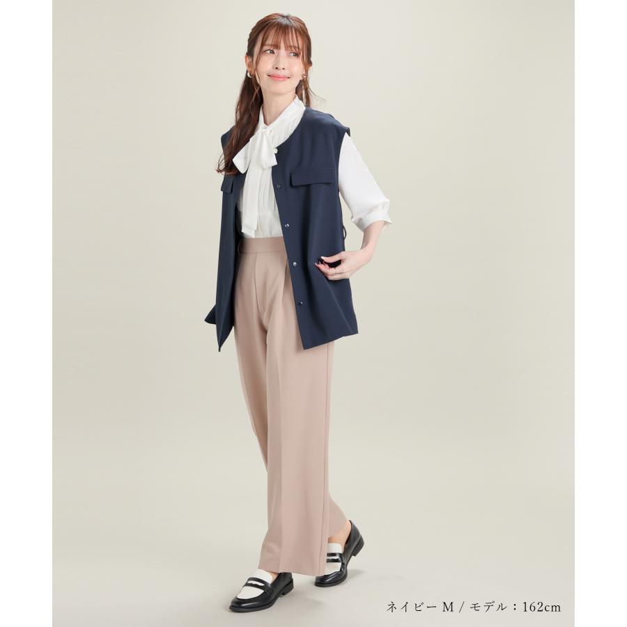 Honeys（ハニーズ） アウター ジレ ベスト セットアップ ノーカラー
