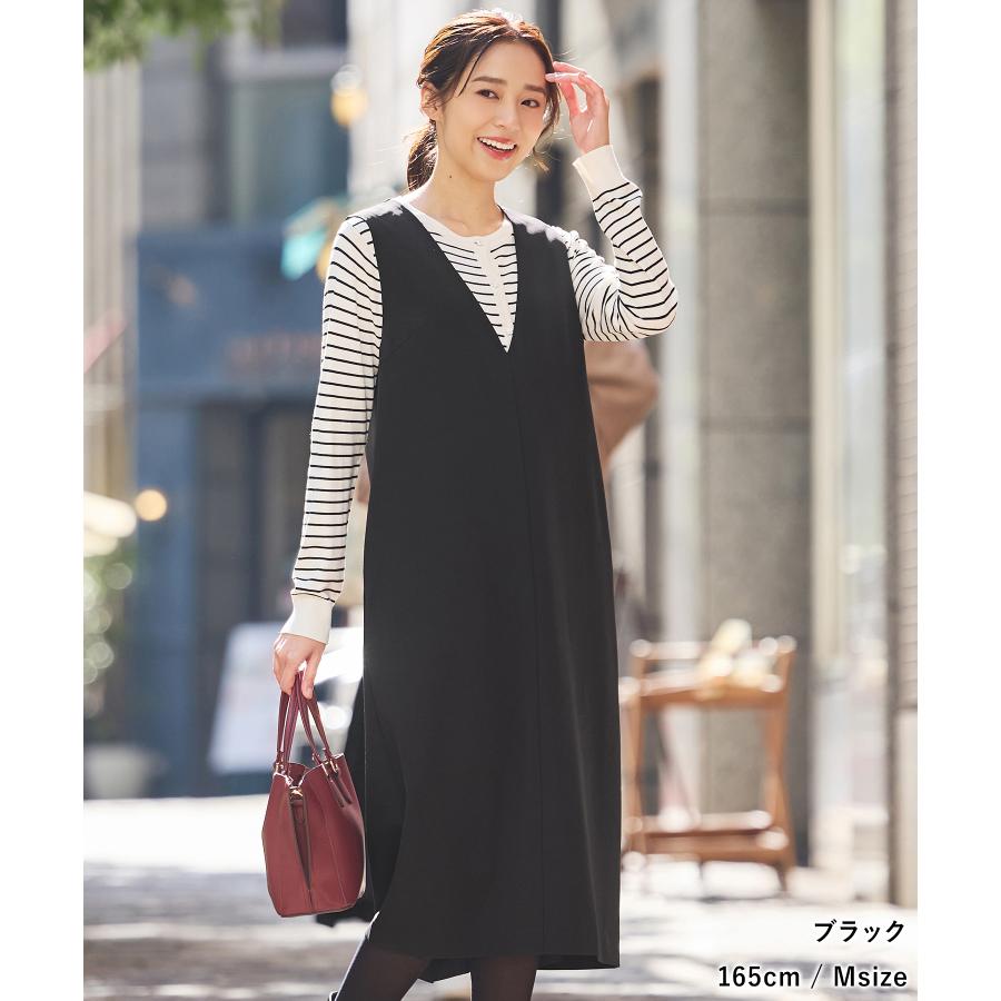 Honeys（ハニーズ） ワンピース ジャンスカ ノースリーブ ロング丈