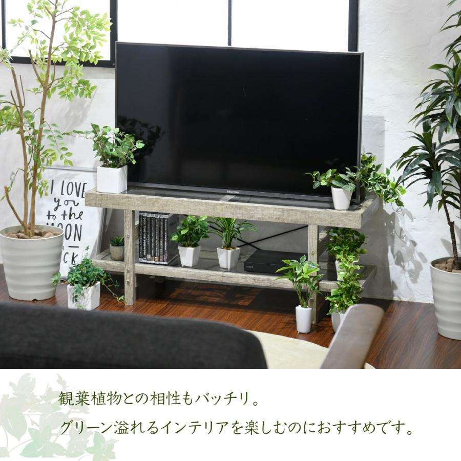 新着20%Off テレビ台 ガラス 古材 インテリア 40インチ グリーン シャビー 多肉植物 ラック おしゃれ 鉢置き台 一人暮らし テレビボード ロータイプ