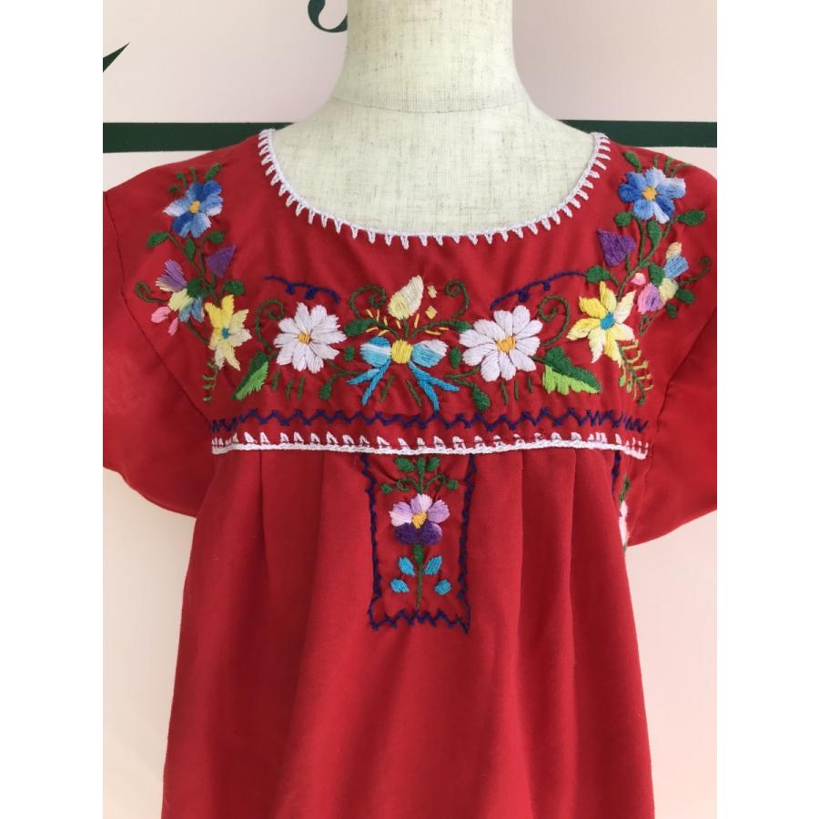 メキシカンワンピース ヴィンテージ 古着 お花 メキシコ 刺繍 ワンピース メキシカンドレス 赤 レッド 民族 キッズ 子供服 旅行 100 110 Honey Supply O 015 Honey Supply 通販 Yahoo ショッピング