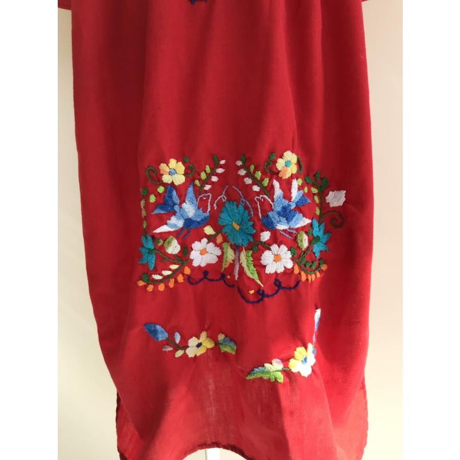 メキシカンワンピース ヴィンテージ 古着 お花 メキシコ 刺繍 ワンピース メキシカンドレス 赤 レッド 民族 キッズ 子供服 旅行 100 110 Honey Supply O 015 Honey Supply 通販 Yahoo ショッピング