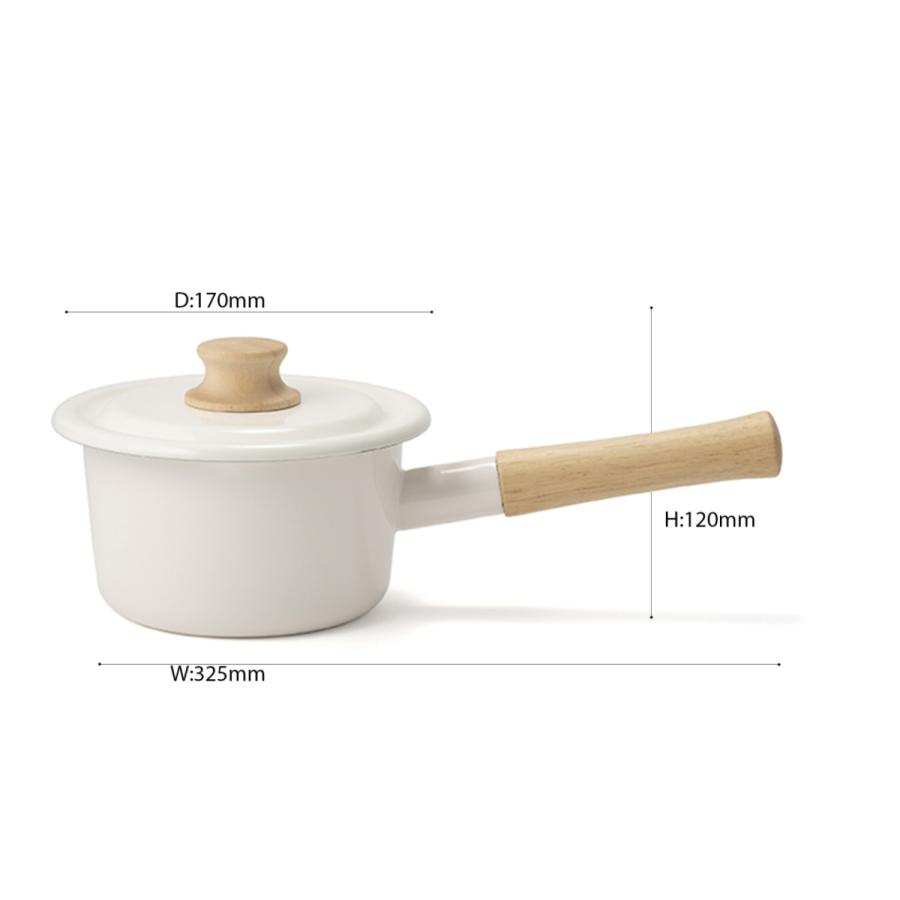 富士ホーロー Cotton ほうろう 琺瑯 片手鍋 富士ホーロー フタ付き 14cm コットン ミルクパン ホーロー シンプル 安心のメーカー直販 | 富士ホーロー | 03