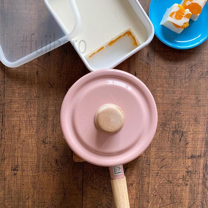 富士ホーロー Cotton ほうろう 琺瑯 片手鍋 富士ホーロー フタ付き 14cm コットン ミルクパン ホーロー シンプル 安心のメーカー直販 | 富士ホーロー | 06