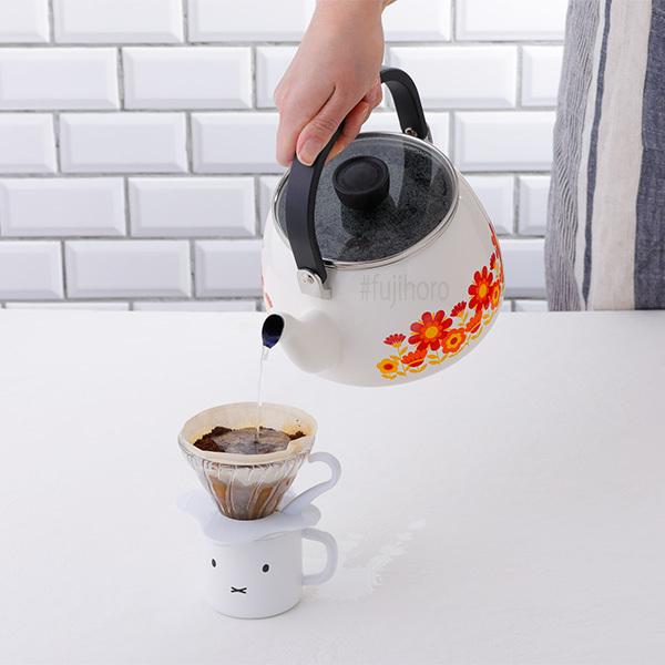 【限定品・未使用】富士ホーロー メモリーズ 花柄ケトル2.5L 富士ホーロー ホーロー 琺瑯 メモリーズ ほうろう ケトル 2.5Lケトル