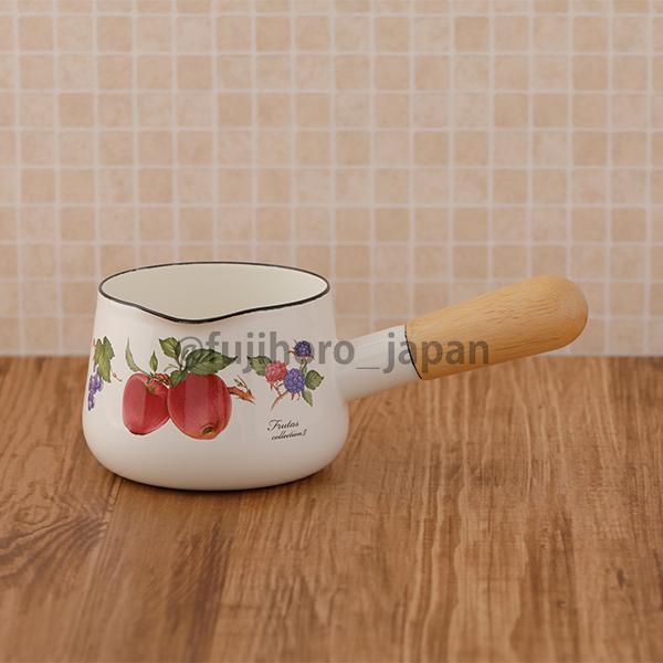 爆売り 安心のメーカー直販 片手鍋 ミルクパン おしゃれ インスタ映え フルーツ柄 富士ホーロー ハニーウェア 12cmミルクパン ボタニカル Bonnemawatersport Nl