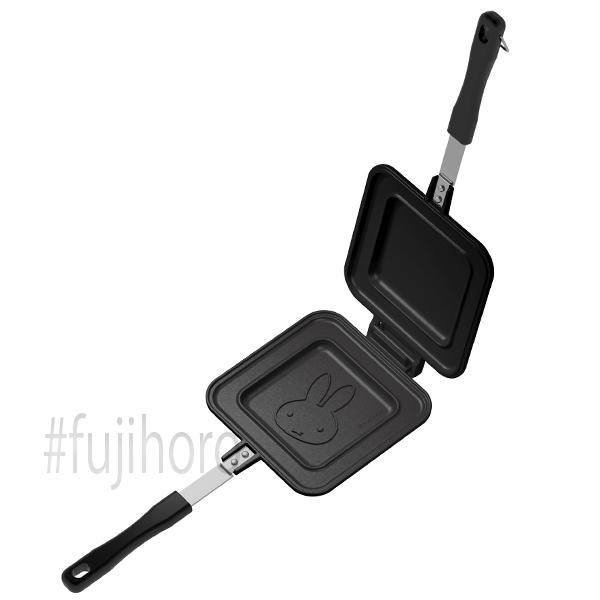 富士ホーロー 両面フラットで洗いやすい ホットサンドメーカー 直火 耳